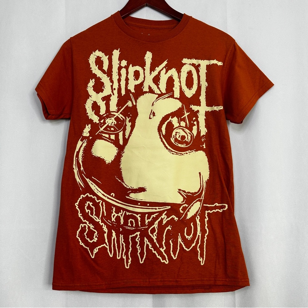 Slipknot Mens Shirt Band Orange Short Sleeve Graphic Rock Authentic Medium Merch